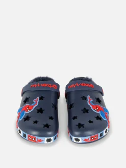 Sandales Et Tongs|Primark Sabots En Fausse Fourrure MARVEL Spider-Man Bleu marine