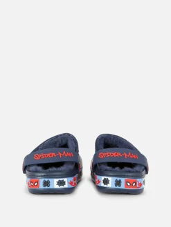 Sandales Et Tongs|Primark Sabots En Fausse Fourrure MARVEL Spider-Man Bleu marine