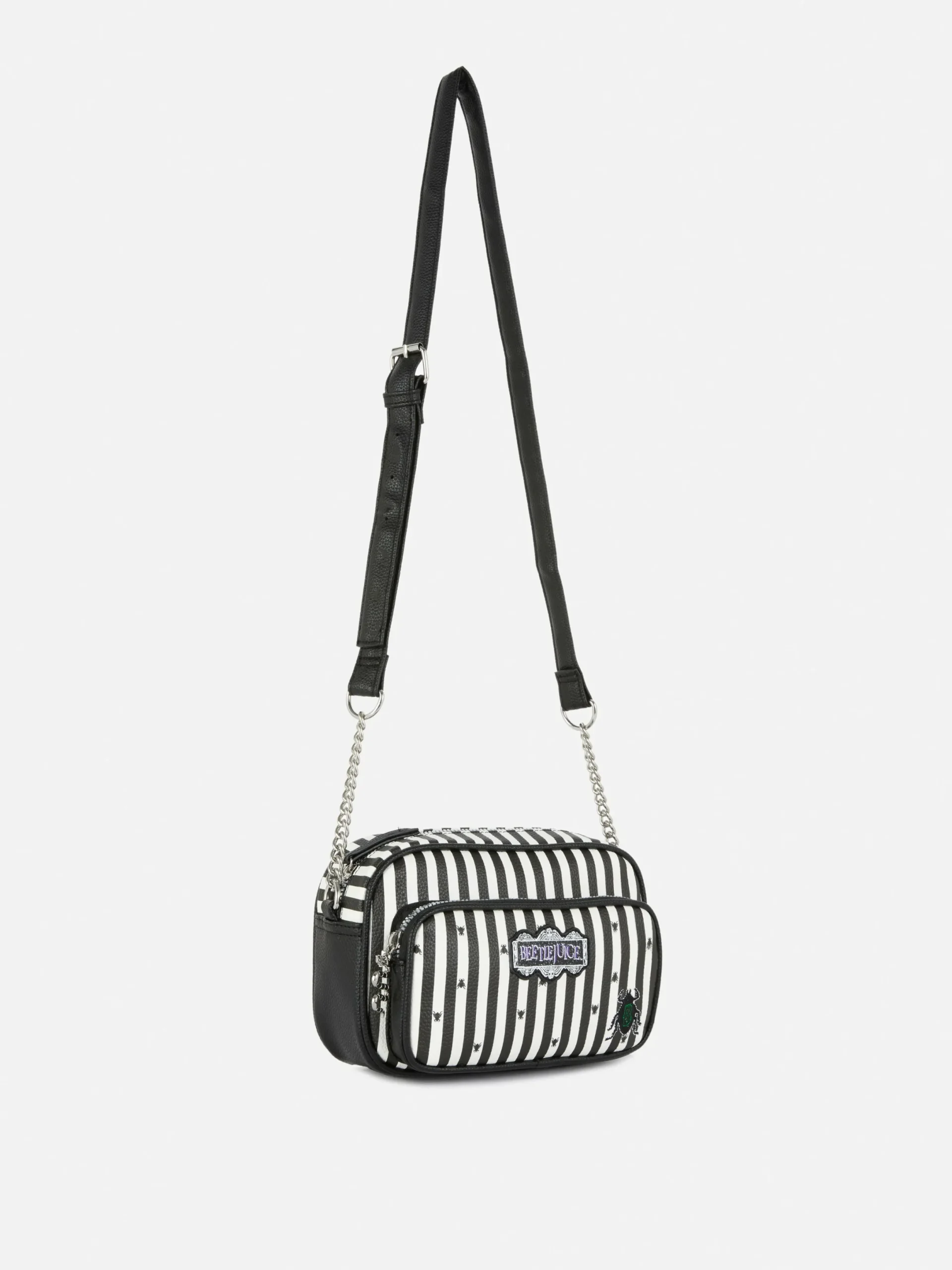 Beetlejuice|Accessoires Halloween|Primark Sac à Bandoulière Beetlejuice Noir/Blanc