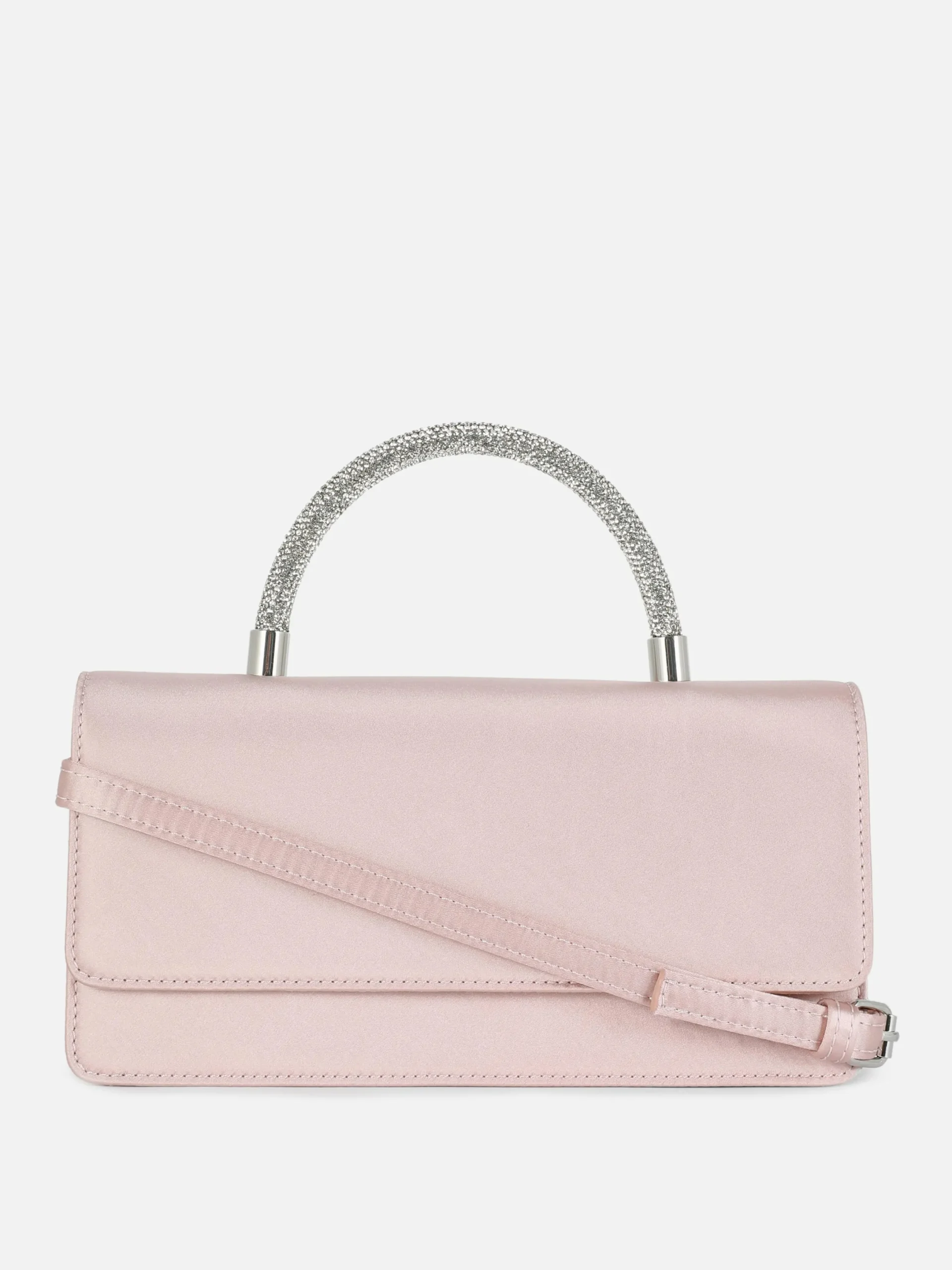 Sacs Et Porte-Monnaie|Primark Sac à Bandoulière En Satin Avec Anse à Strass Rose poudré