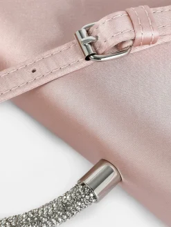 Sacs Et Porte-Monnaie|Primark Sac à Bandoulière En Satin Avec Anse à Strass Rose poudré