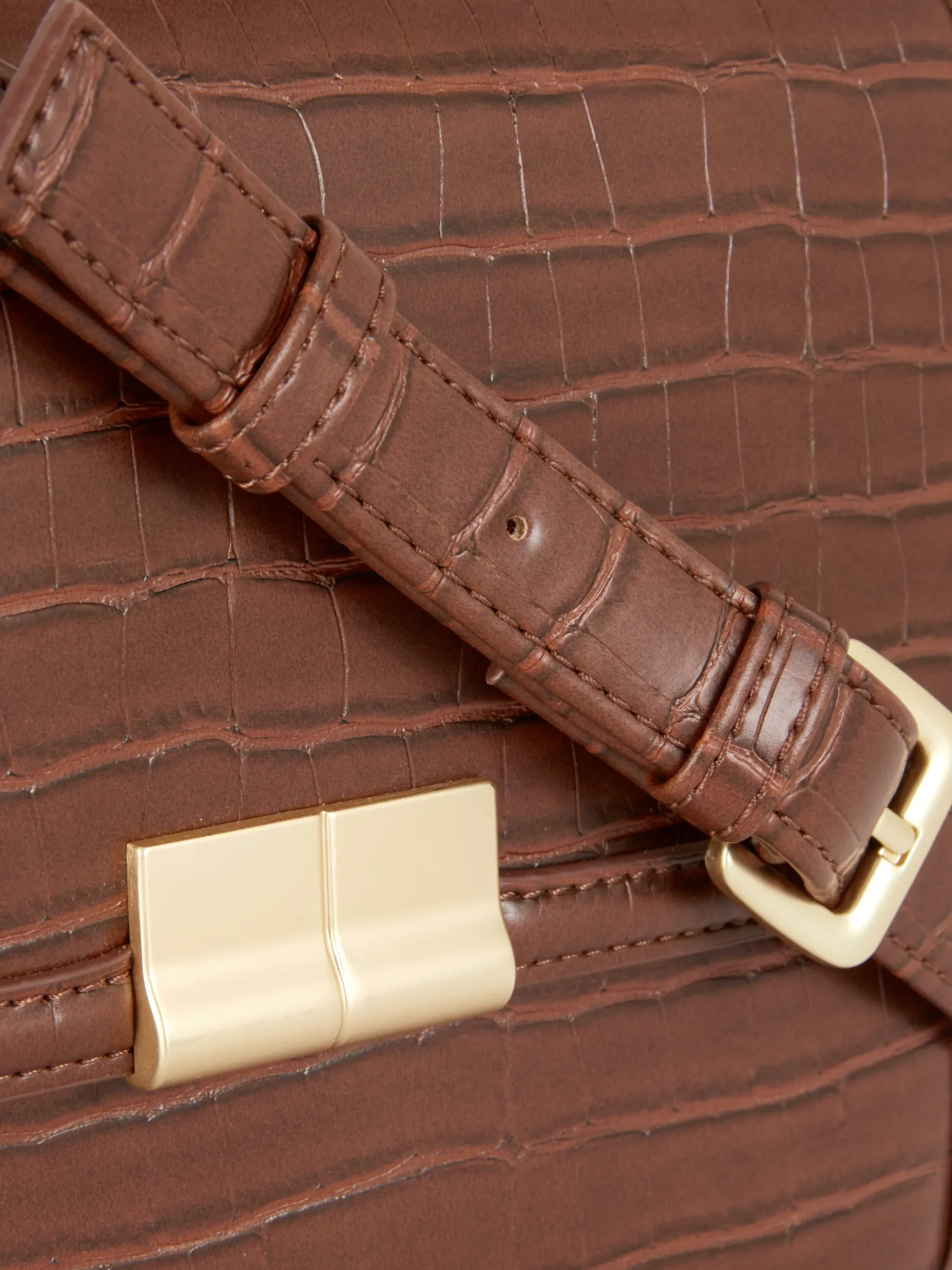 Sacs Et Porte-Monnaie|Primark Sac à Bandoulière Imitation Croco Fauve