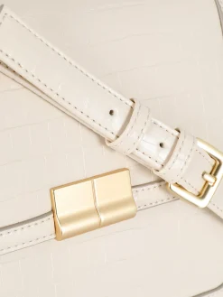 Sacs Et Porte-Monnaie|Primark Sac à Bandoulière Imitation Croco Écru