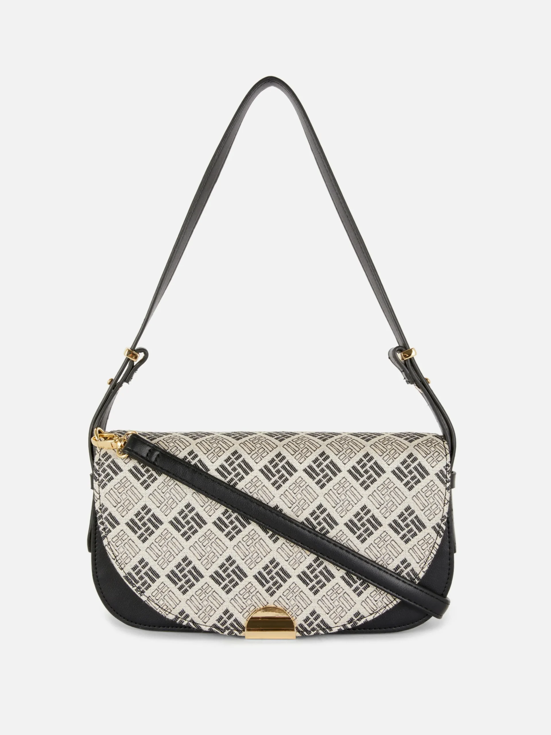 Sacs Et Porte-Monnaie|Primark Sac Bandoulière à Rabat Monogramme Noir