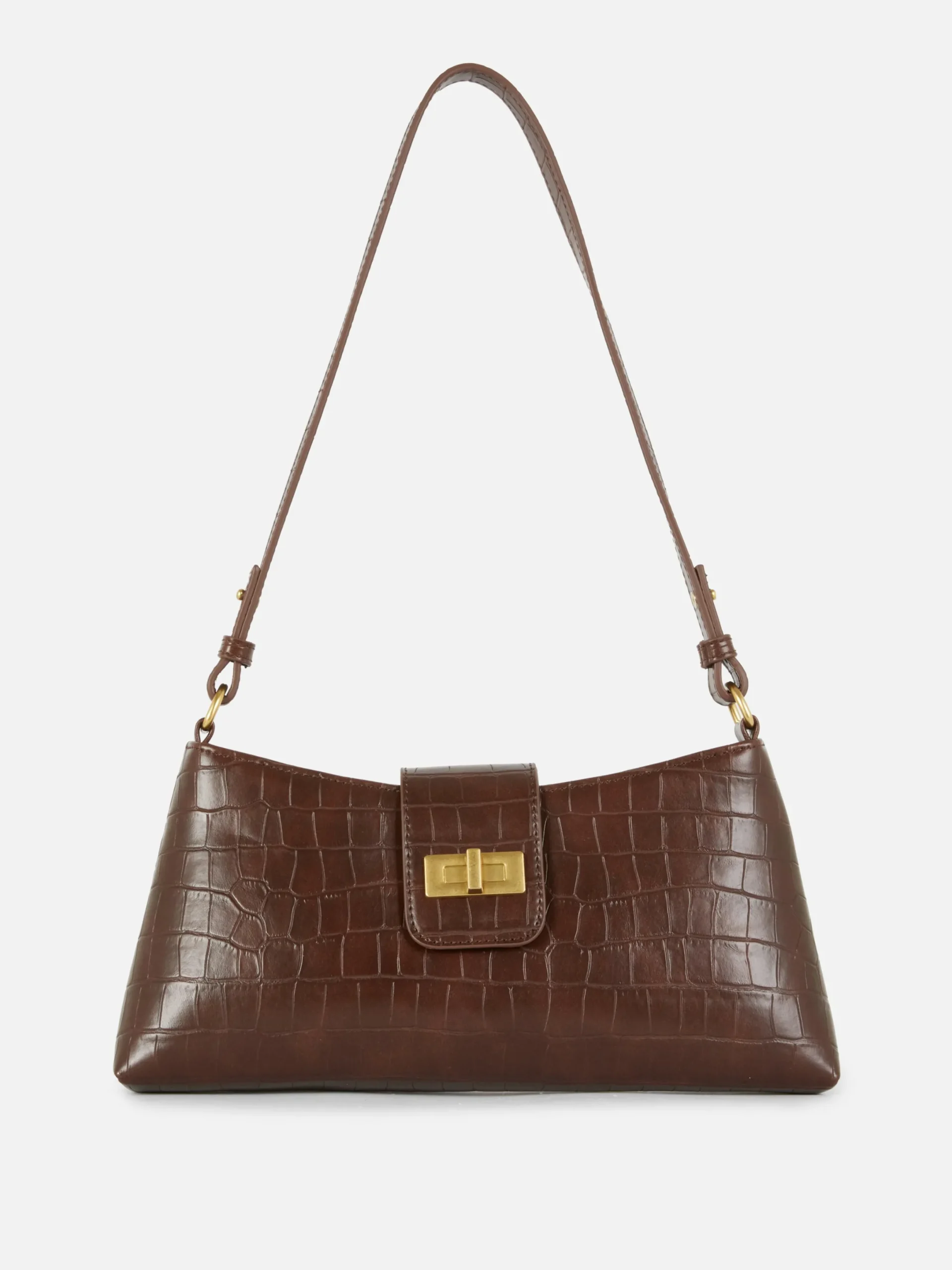 Sacs Et Porte-Monnaie|Primark Sac Bandoulière Imitation Croco Marron