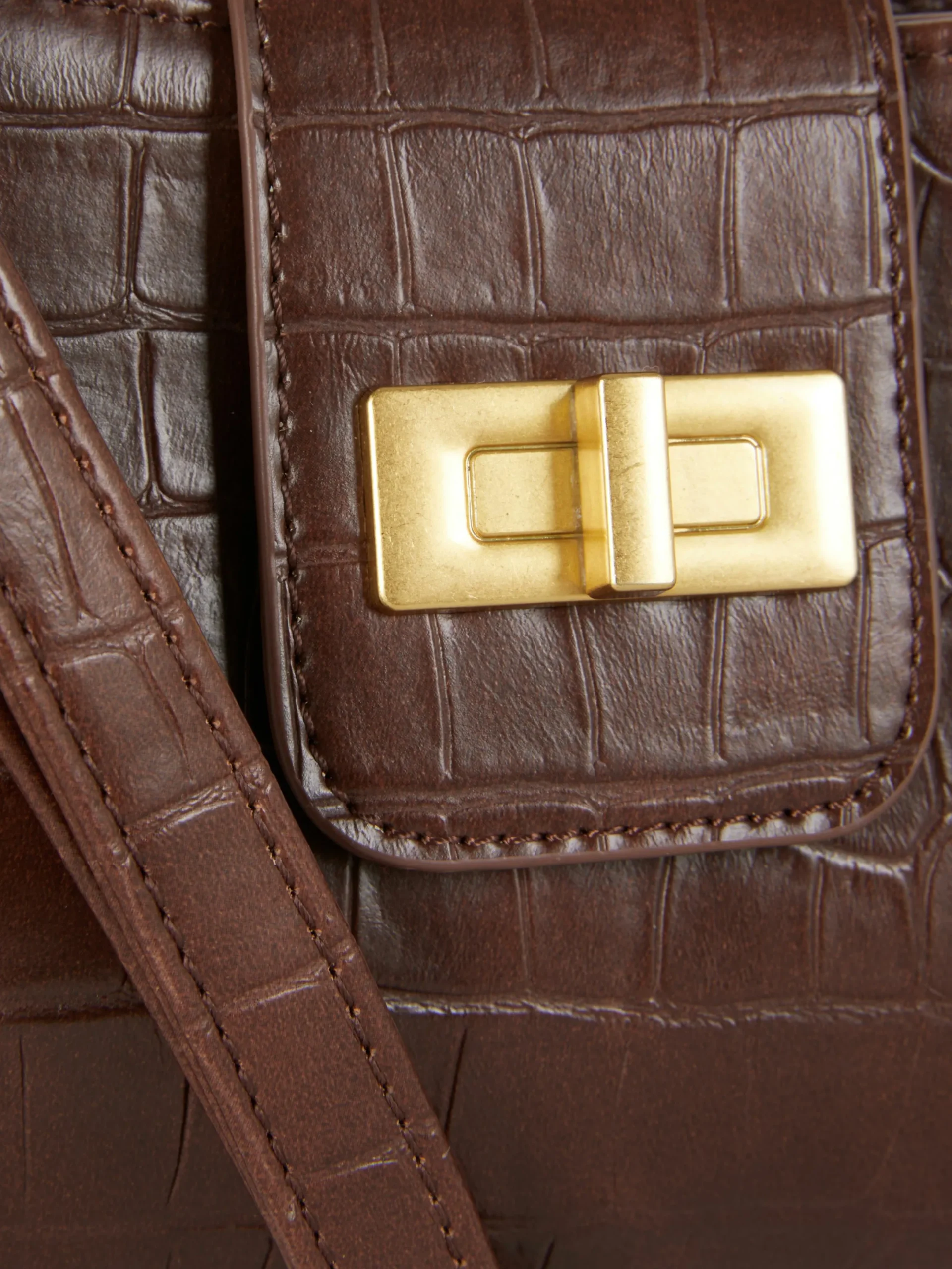 Sacs Et Porte-Monnaie|Primark Sac Bandoulière Imitation Croco Marron