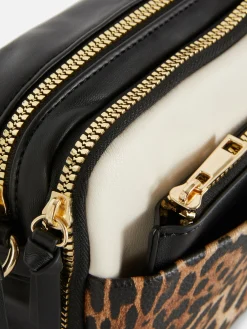 Sacs Et Porte-Monnaie|Primark Sac Bandoulière (petit) à Double Zip En Faux Crocodile Marron