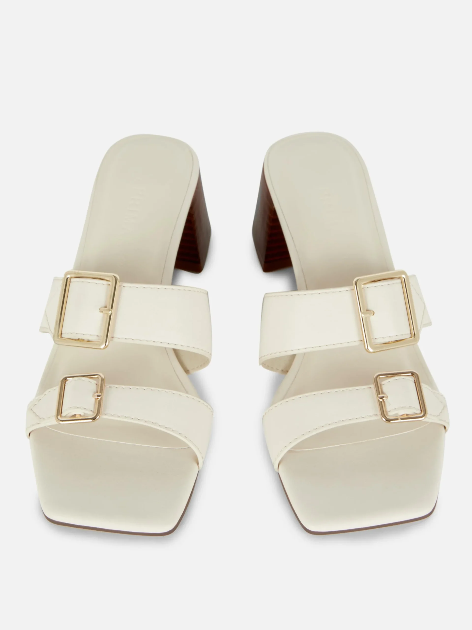 Chaussures À Talons|Primark Sandales à Talon Bloc Avec Boucles Blanc