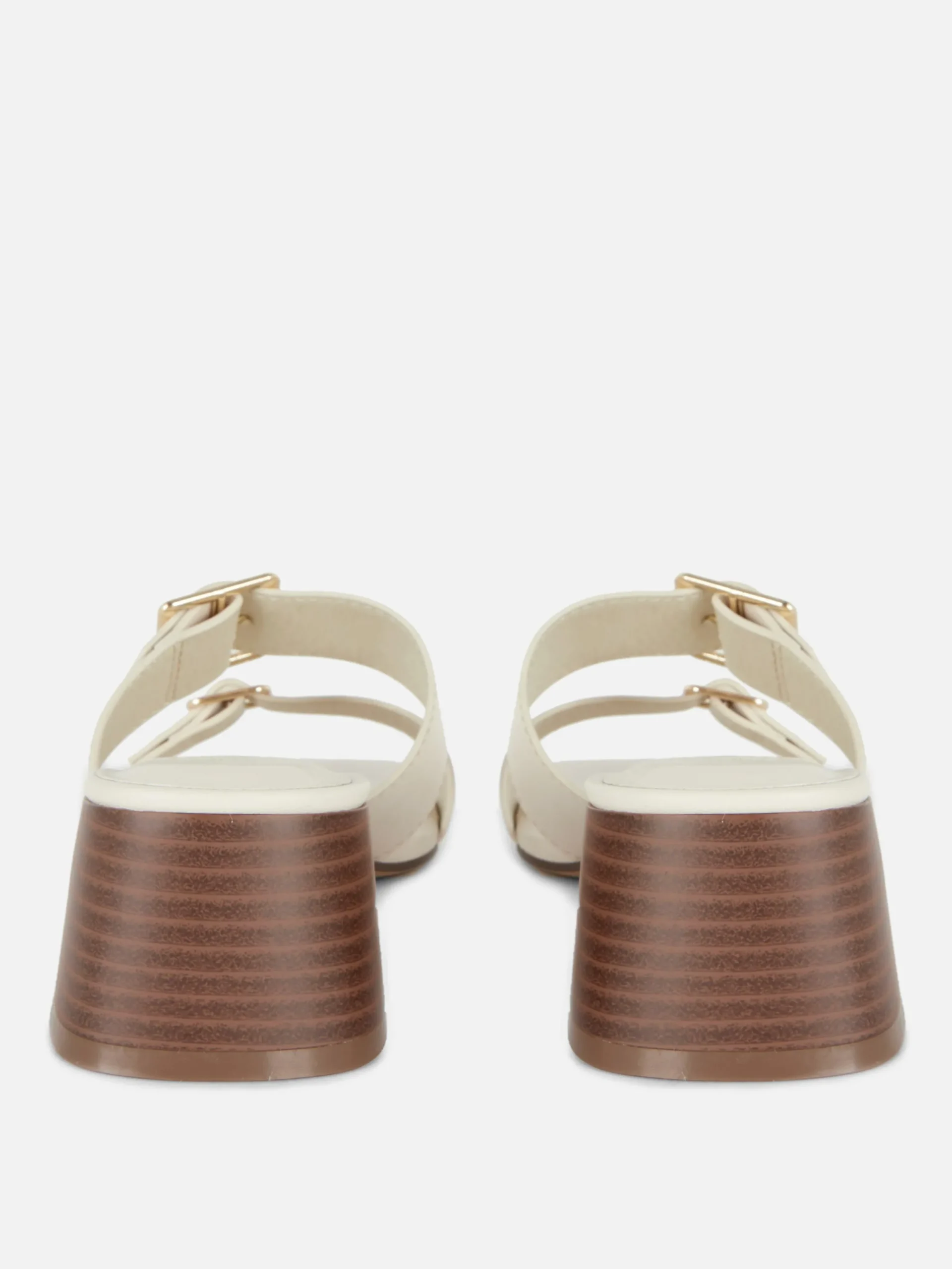 Chaussures À Talons|Primark Sandales à Talon Bloc Avec Boucles Blanc