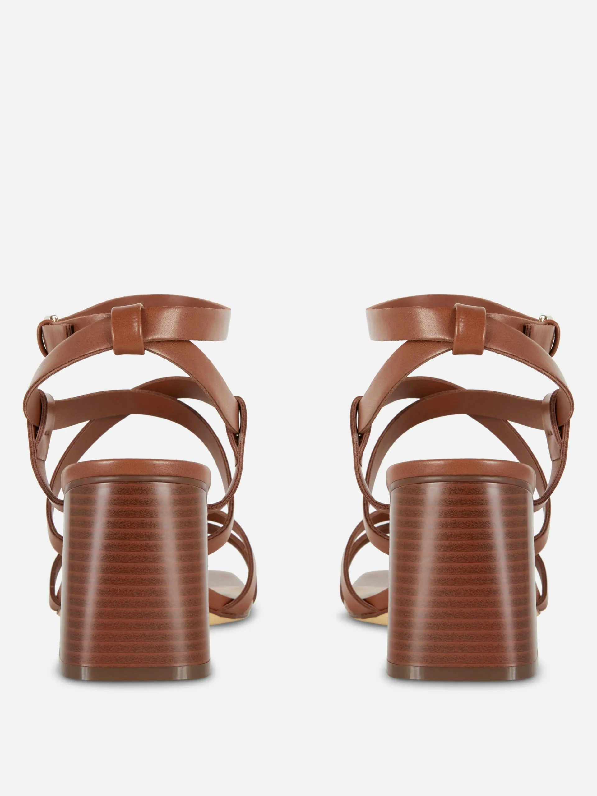 Chaussures À Talons|Primark Sandales à Talon Carré Et Lanière Croisée Fauve