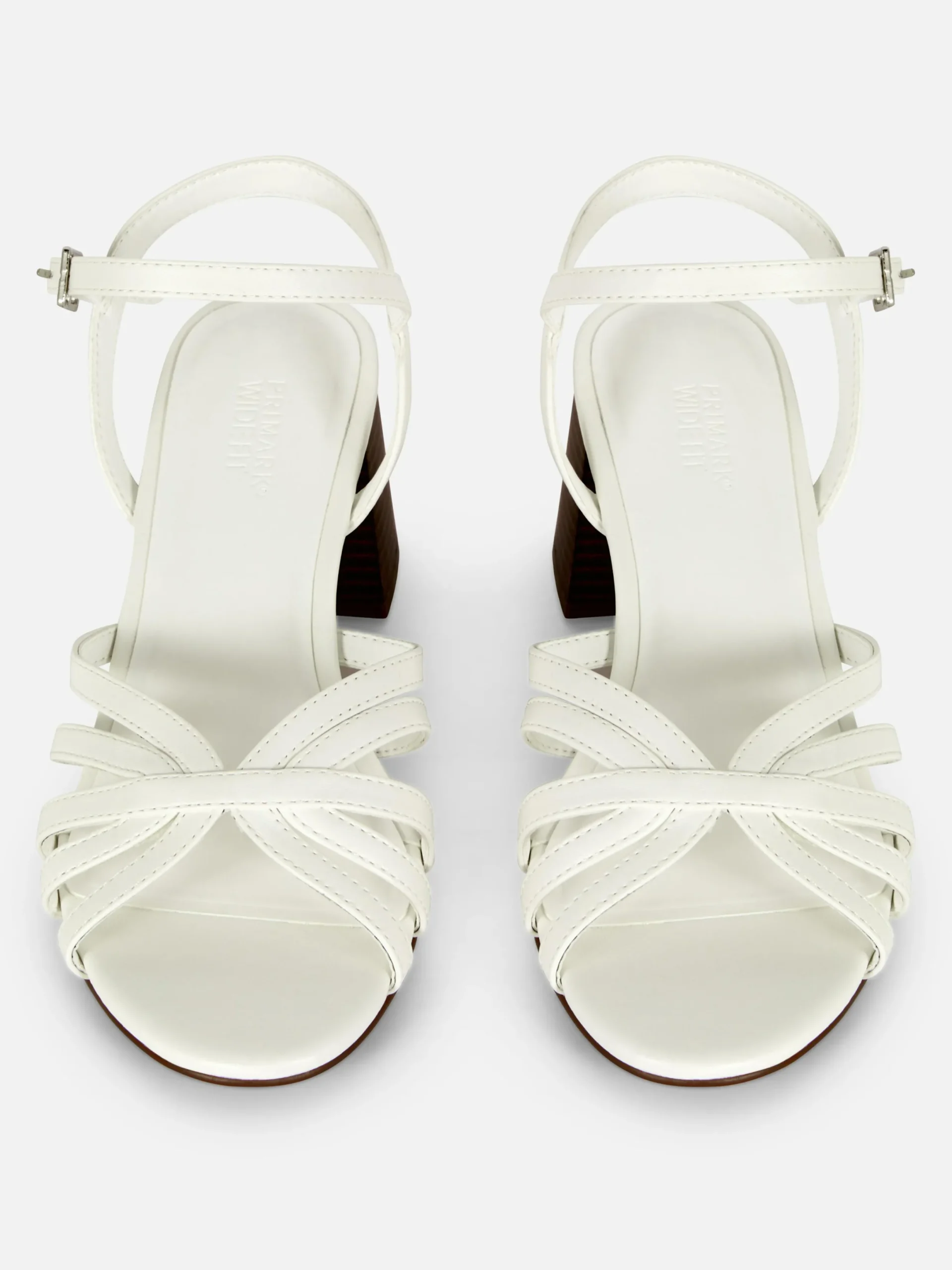 Sandales|Primark Sandales à Talons Et Brides Croisées Blanc