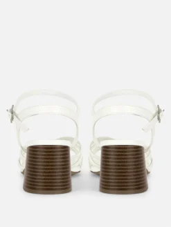 Sandales|Primark Sandales à Talons Et Brides Croisées Blanc