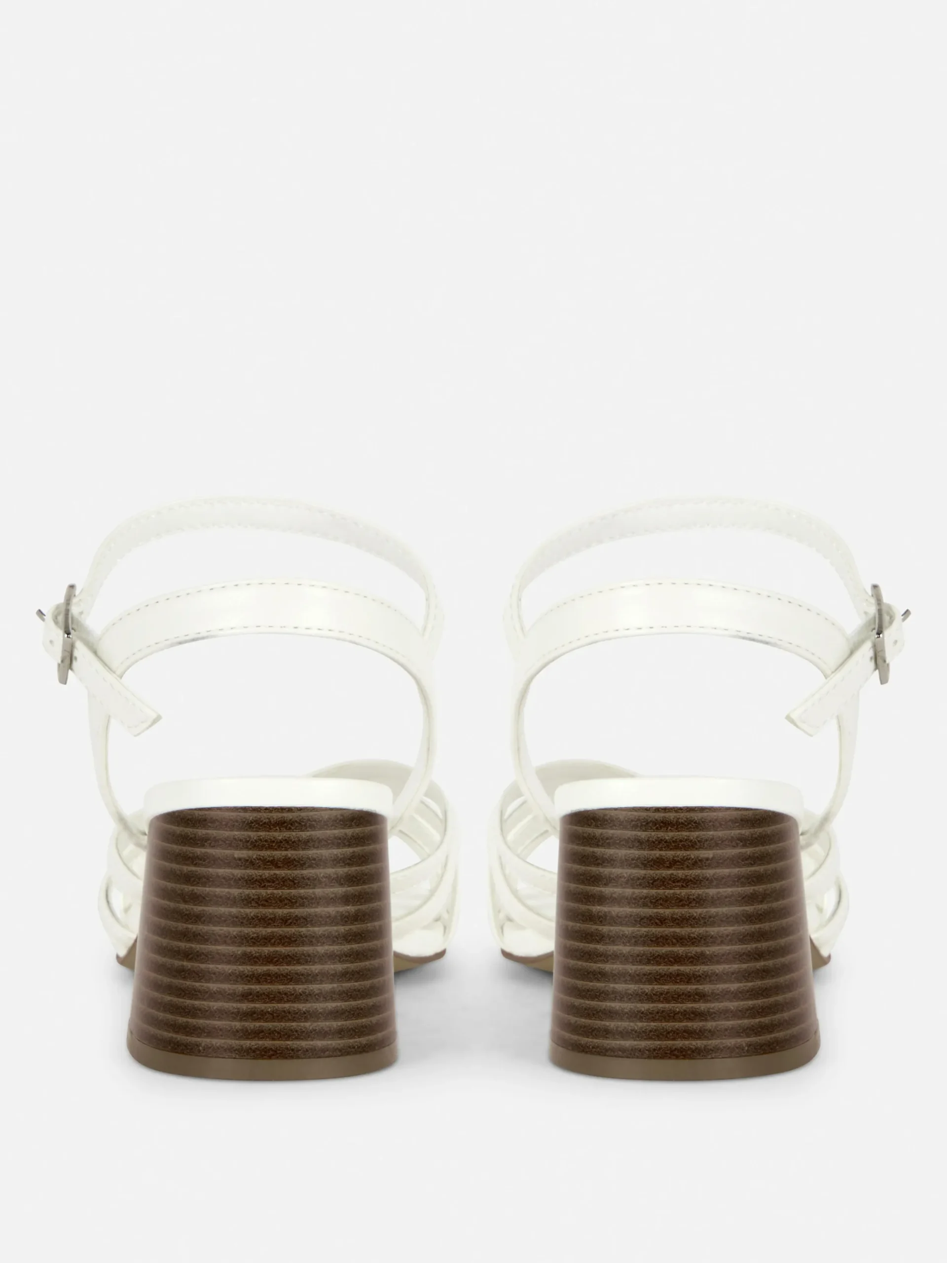 Sandales|Primark Sandales à Talons Et Brides Croisées Blanc