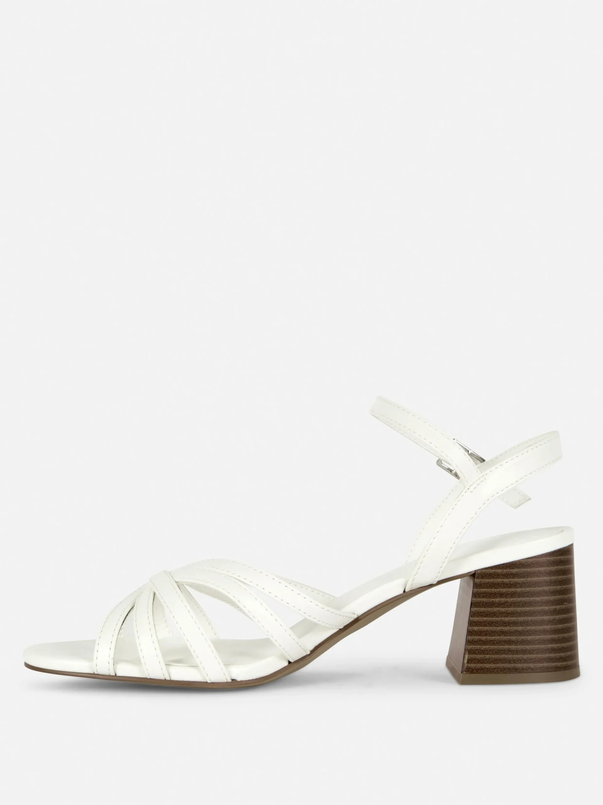 Sandales|Primark Sandales à Talons Et Brides Croisées Blanc