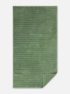 Serviettes|Primark Serviette De Bain Côtelée Texturée Vert
