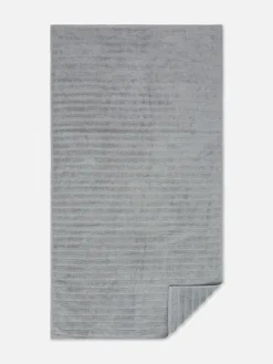 Serviettes|Primark Serviette De Bain Côtelée Texturée Gris
