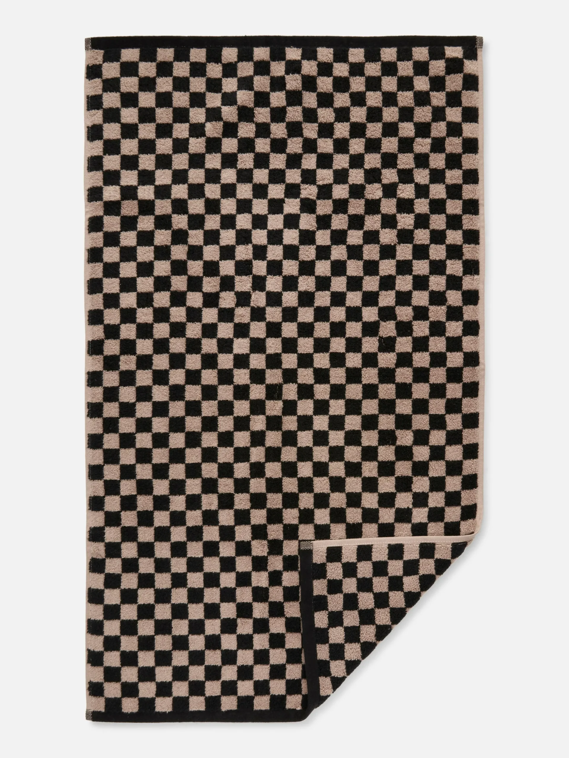 Serviettes|Primark Serviette Essuie-mains à Imprimé Damier Taupe