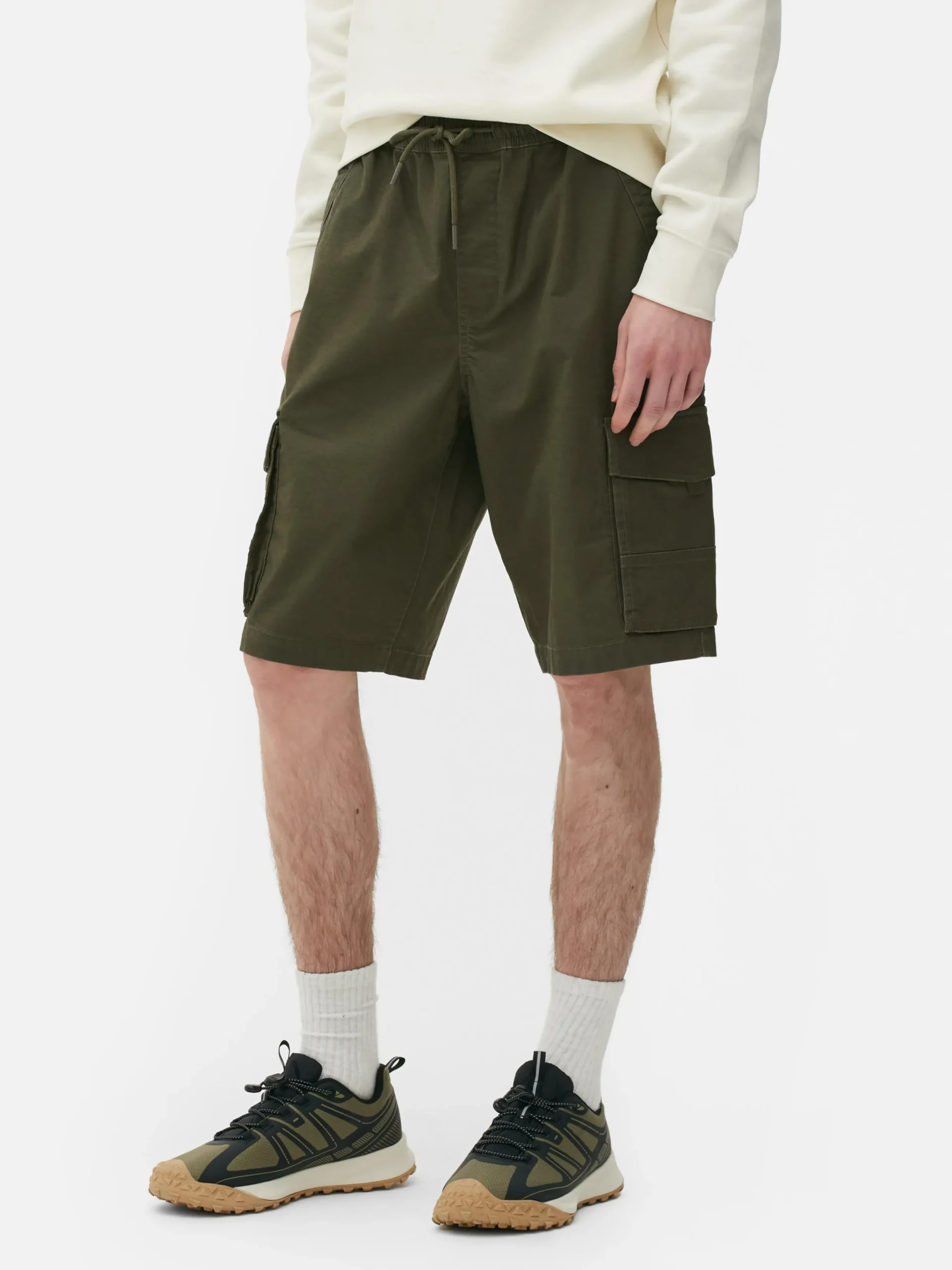 Shorts|Primark Short Cargo Avec Cordon De Serrage Kaki