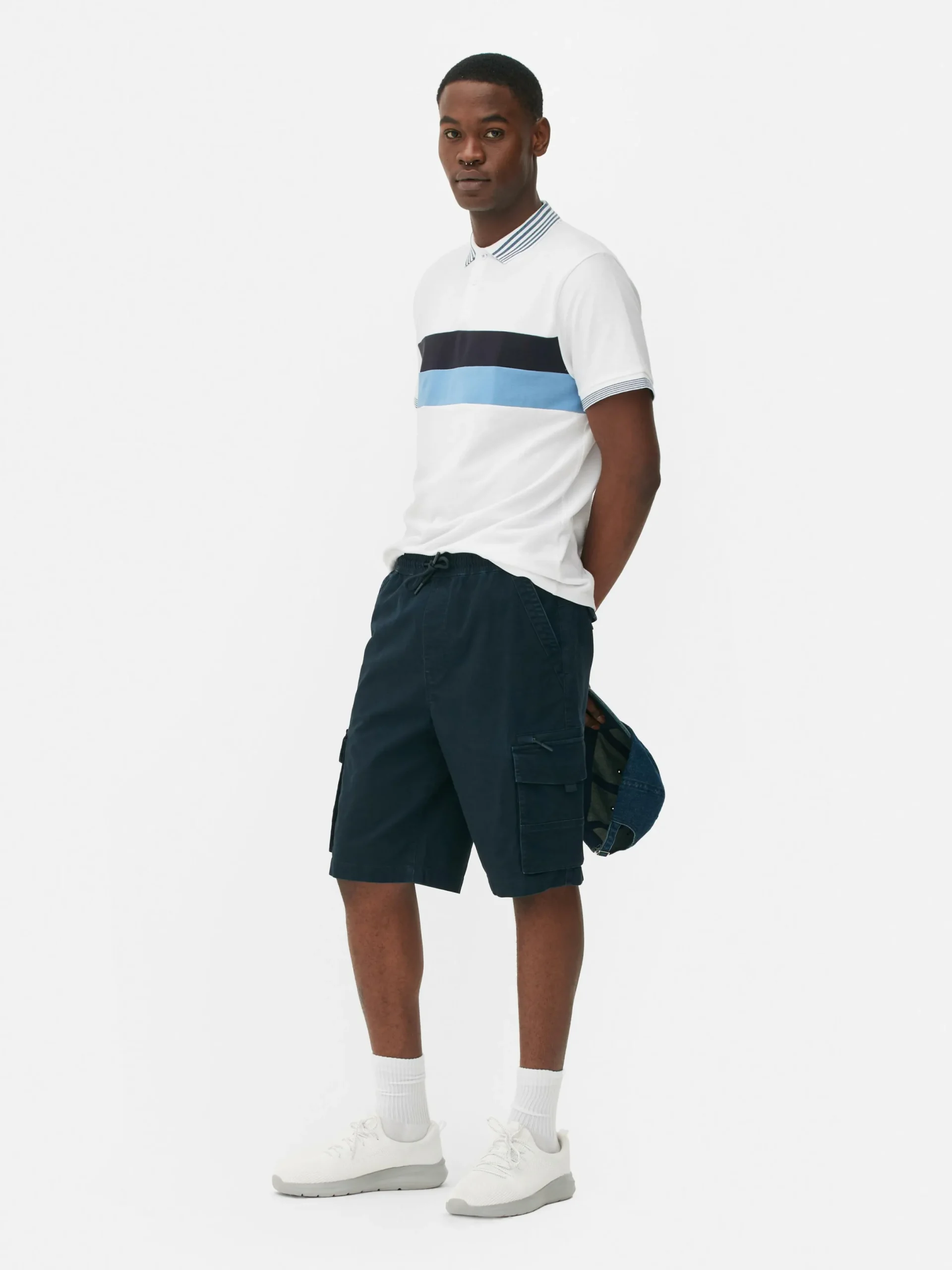 Shorts|Primark Short Cargo Avec Cordon De Serrage Bleu marine
