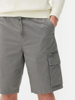 Shorts|Primark Short Cargo Avec Cordon De Serrage Gris