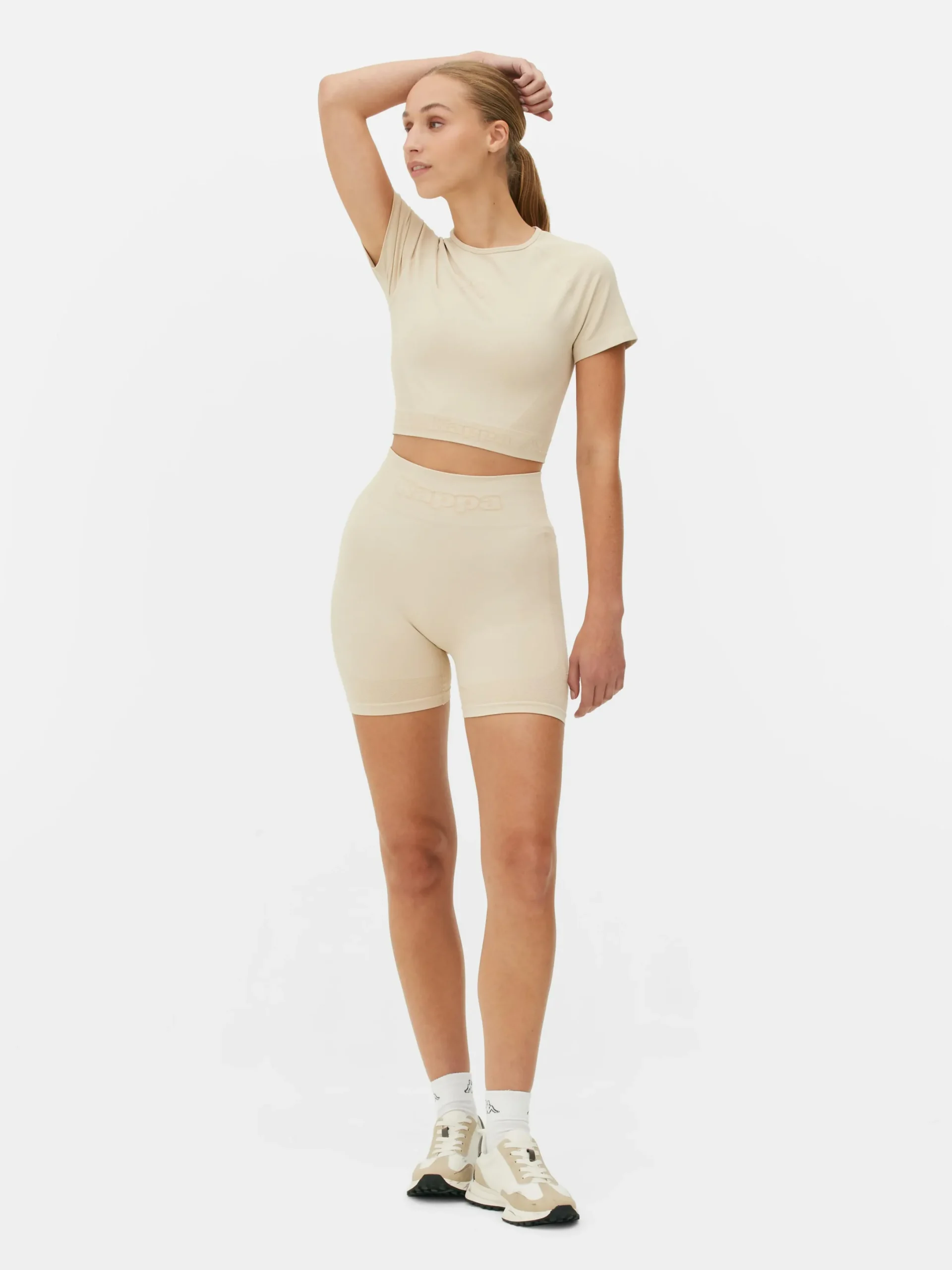 Vêtements De Sport|Primark Short De Yoga Sans Couture à Coordonner Kappa X Écru