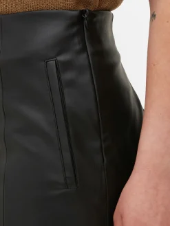 Shorts|Primark Short En Simili Cuir Noir