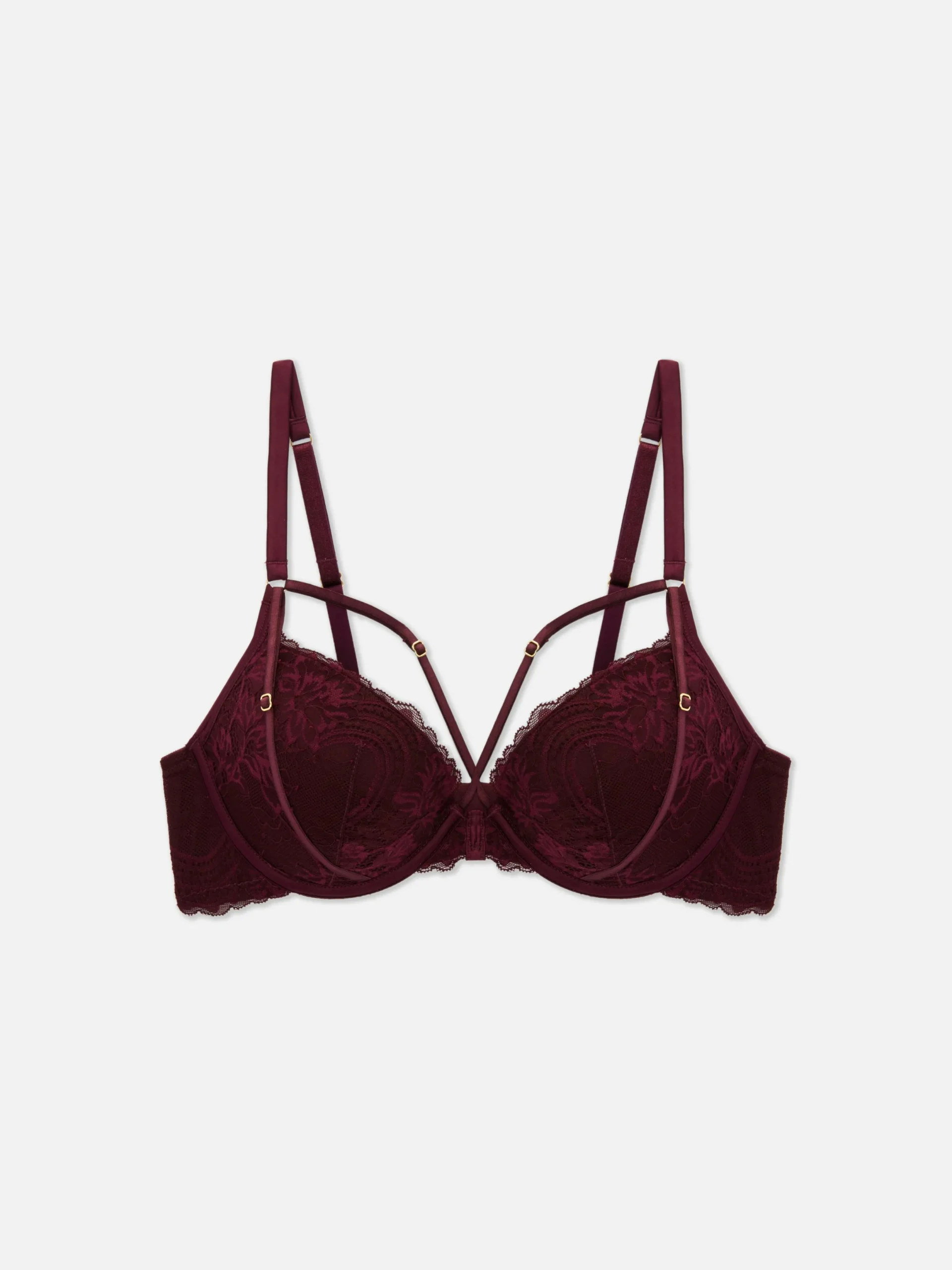 Soutiens-Gorge|Primark Soutien-gorge Push-up En Dentelle à Armatures Bordeaux