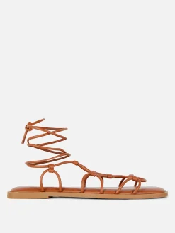 Sandales|Primark Spartiates à Brides Fauve