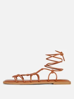 Sandales|Primark Spartiates à Brides Fauve