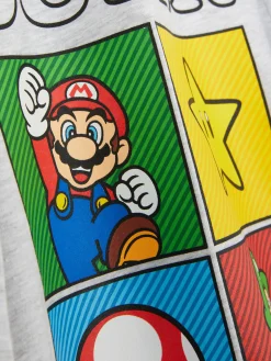 Hauts Et T-Shirts|Primark Super Mario Bros. T-shirt à Manches Longues Gris chiné