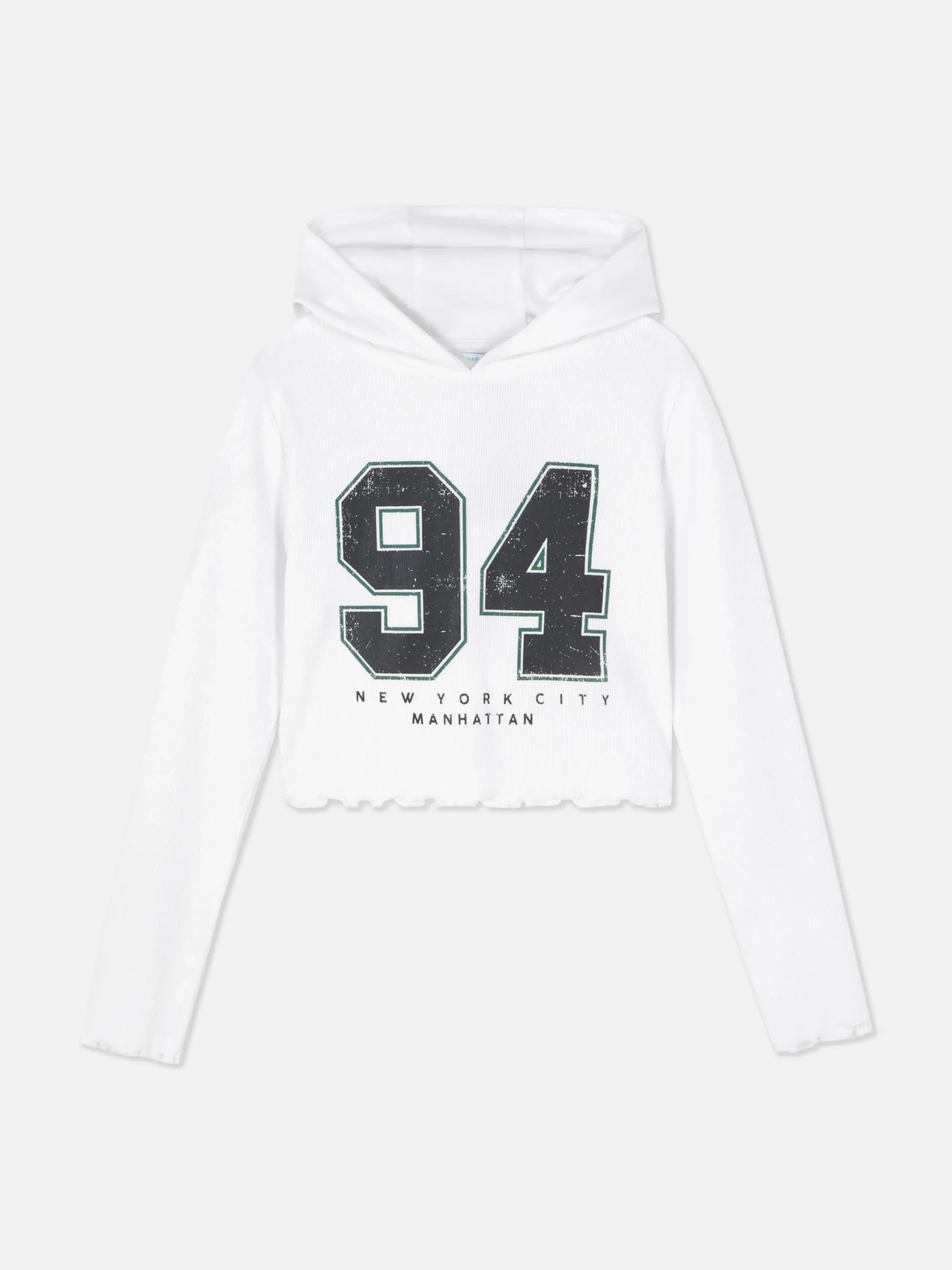Sweats À Capuche Et Sweat-Shirts|Primark Sweat à Capuche Court New York Blanc