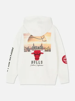 Sweats À Capuche Et Sweat-Shirts|Primark Sweat à Capuche Graphique NBA Chicago Bulls Écru