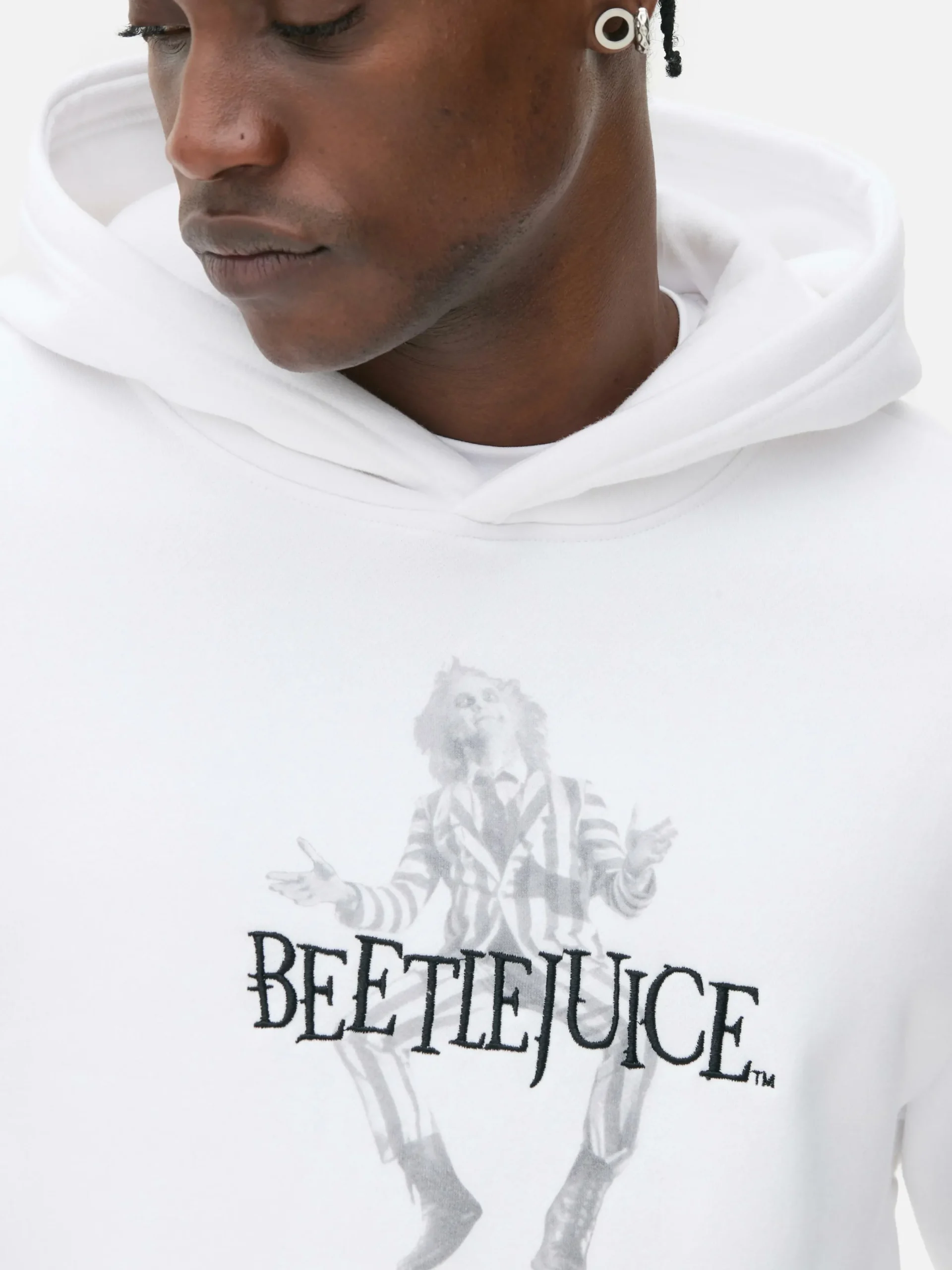 Beetlejuice|Tout Halloween|Primark Sweat à Capuche Graphique Personnage Beetlejuice Blanc