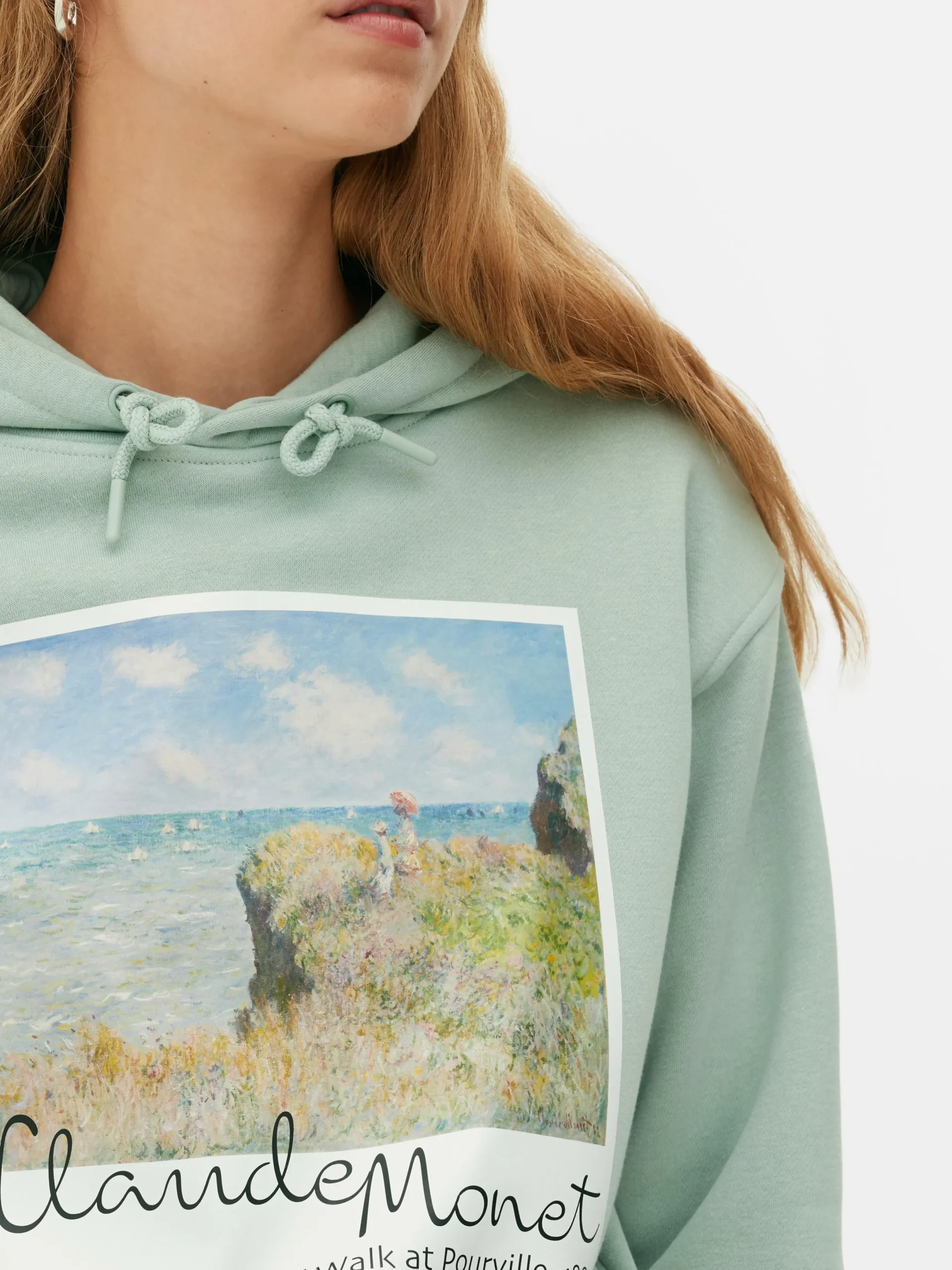 T-Shirts Et Sweat-Shirts À Motifs|Sweats À Capuche Et Sweat-Shirts|Primark Sweat à Capuche Polaroid Claude Monet Vert menthe