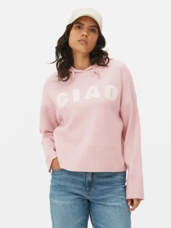 Sweats À Capuche Et Sweat-Shirts|Pulls Et Gilets|Primark Sweat à Capuche Tricoté à Message Rose poudré