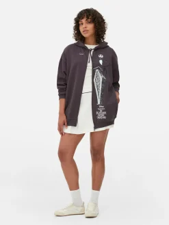 The Nightmare Before Christmas|Tout Halloween|Primark Sweat à Capuche Zippé Disney L'Étrange Noël De Monsieur Jack De Tim Burton Anthracite