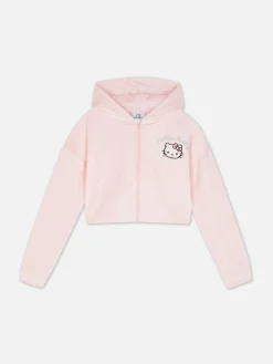 Hauts De Pyjama|Primark Sweat à Capuche Zippé En Velours à Coordonner Hello Kitty Rose
