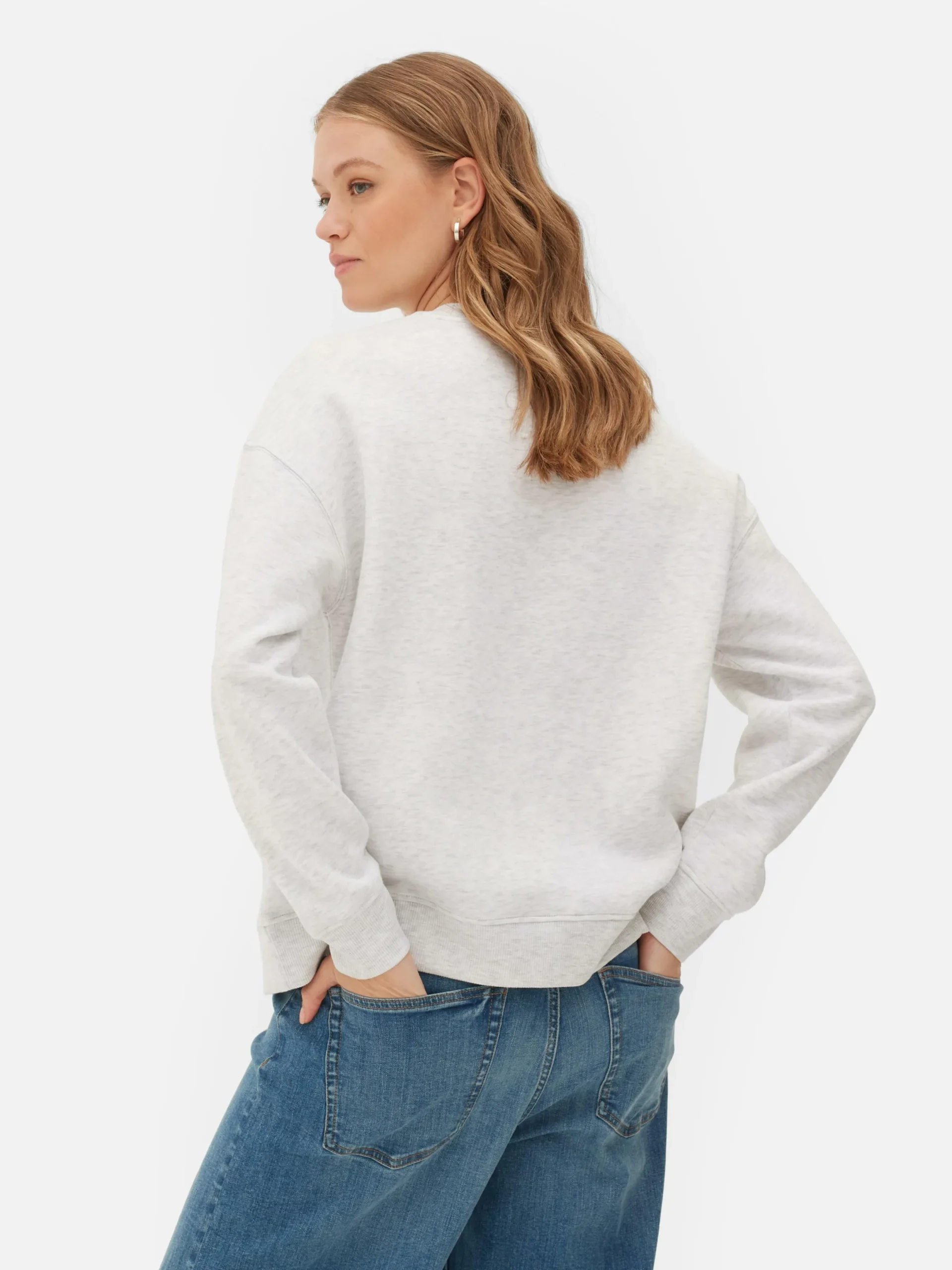 Sweats À Capuche Et Sweat-Shirts|Primark Sweat-shirt à Col Ras-du-cou Classique Gris chiné