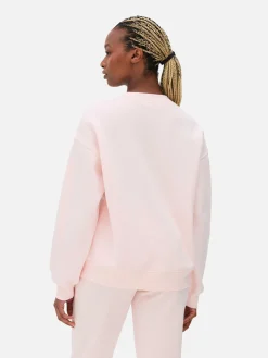 Sweats À Capuche Et Sweat-Shirts|Primark Sweat-shirt à Col Ras-du-cou Avec Message Rose
