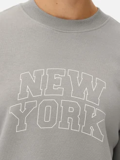 Sweats À Capuche Et Sweat-Shirts|Primark Sweat-shirt à Col Ras-du-cou Avec Message Gris