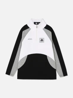 Sweats À Capuche Et Sweat-Shirts|Primark Sweat-shirt à Col Zippé PlayStation Noir/Blanc