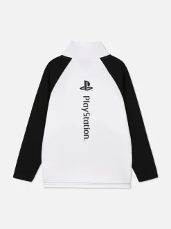 Sweats À Capuche Et Sweat-Shirts|Primark Sweat-shirt à Col Zippé PlayStation Noir/Blanc