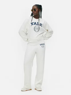 Sweats À Capuche Et Sweat-Shirts|Primark Sweat-shirt Coupe Droite Graphique à Coordonner Yale Ivoire