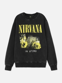 T-Shirts Et Sweat-Shirts À Motifs|Sweats À Capuche Et Sweat-Shirts|Primark Sweat-shirt Délavé Nirvana Anthracite
