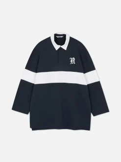 Hauts Et T-Shirts|Primark Sweat-shirt Façon Polo Oversize Rita Ora Bleu marine