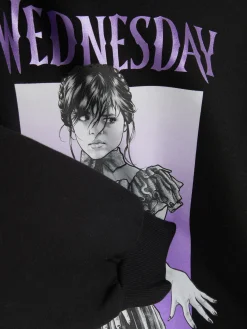 Sweats À Capuche Et Sweat-Shirts|Primark Sweat-shirt Graphique Wednesday Addams Noir