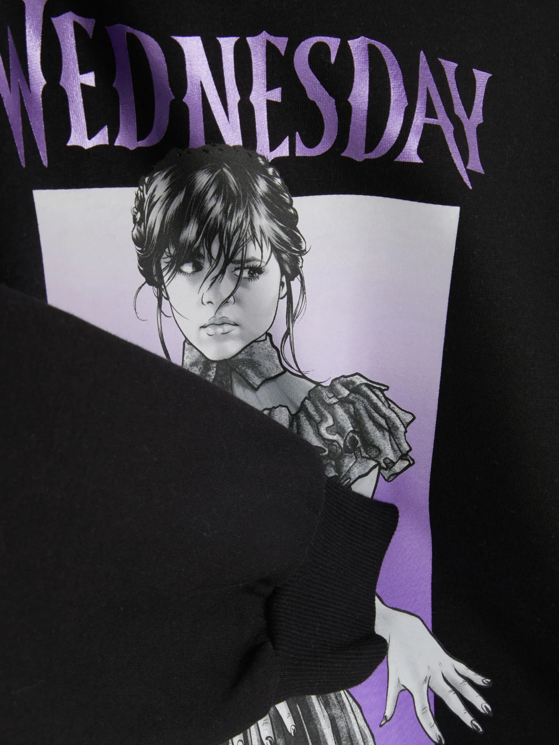 Sweats À Capuche Et Sweat-Shirts|Primark Sweat-shirt Graphique Wednesday Addams Noir