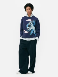 Sweats À Capuche Et Sweat-Shirts|Primark Sweat-shirt Large Disney Stitch Bleu marine