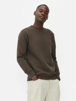 Sweats À Capuche Et Sweat-Shirts|Primark Sweat-shirt Matelassé à Motif Losanges Chocolat