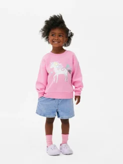 Sweats À Capuche Et Sweat-Shirts|Primark Sweat-shirt Ras Du Cou Graphique Rose